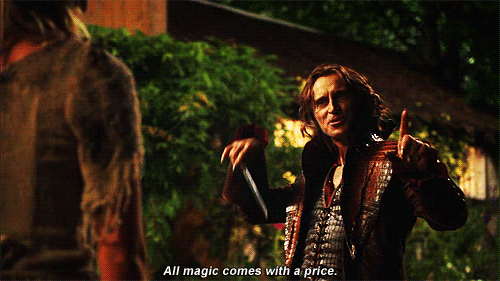 Rumple explaining the cost of magic.